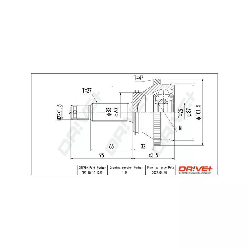 Embout de cardan avant (kit de réparation) Dr!ve+ DP2110.10.1269