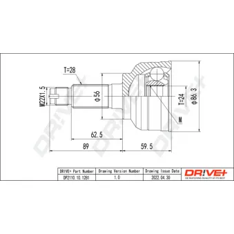 Embout de cardan avant (kit de réparation) Dr!ve+
