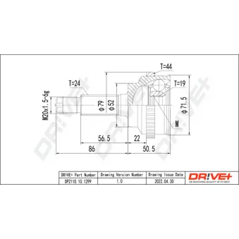 Embout de cardan avant (kit de réparation) Dr!ve+ DP2110.10.1299