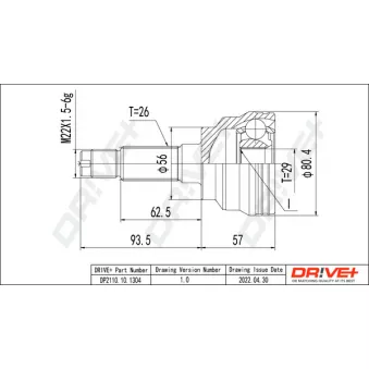 Embout de cardan avant (kit de réparation) Dr!ve+