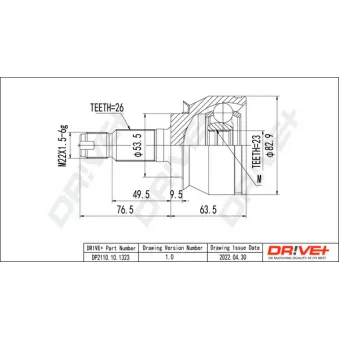 Embout de cardan avant (kit de réparation) Dr!ve+