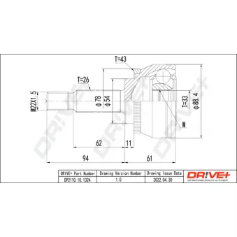 Embout de cardan avant (kit de réparation) Dr!ve+