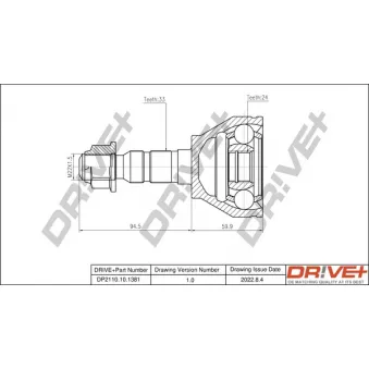 Embout de cardan avant (kit de réparation) Dr!ve+