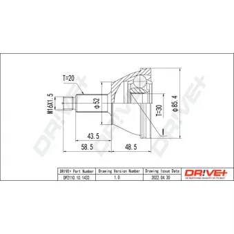 Embout de cardan avant (kit de réparation) Dr!ve+