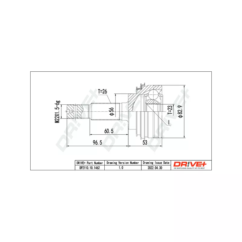 Embout de cardan avant (kit de réparation) Dr!ve+ DP2110.10.1462