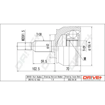 Embout de cardan avant (kit de réparation) Dr!ve+