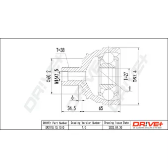 Embout de cardan avant (kit de réparation) Dr!ve+ DP2110.10.1510