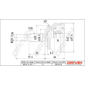 Embout de cardan avant (kit de réparation) Dr!ve+