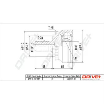 Embout de cardan avant (kit de réparation) Dr!ve+ DP2110.10.1517