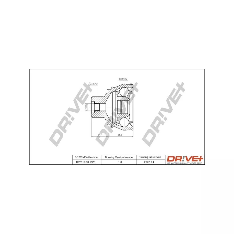 Embout de cardan avant (kit de réparation) Dr!ve+ DP2110.10.1523