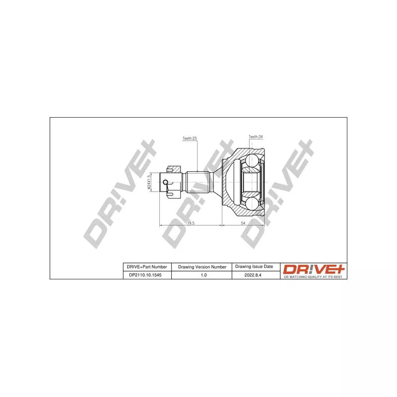 Embout de cardan avant (kit de réparation) Dr!ve+ DP2110.10.1545