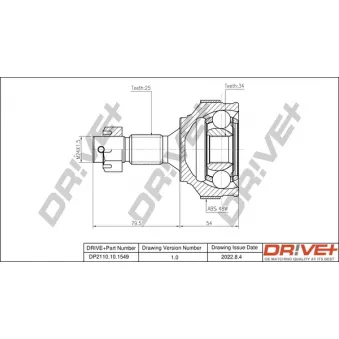 Embout de cardan avant (kit de réparation) Dr!ve+ DP2110.10.1549