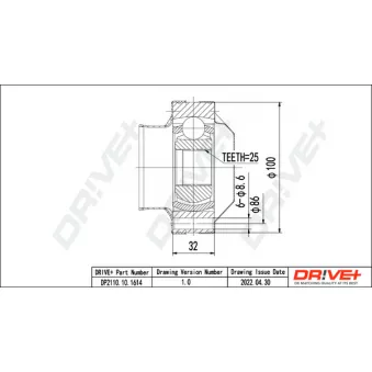 Embout de cardan avant (kit de réparation) Dr!ve+ DP2110.10.1614
