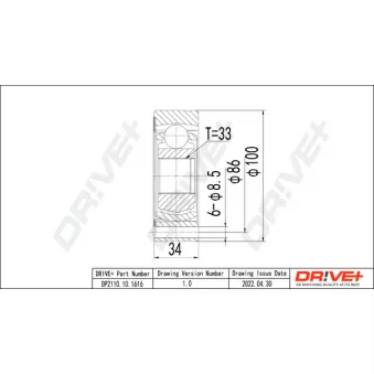 Embout de cardan avant (kit de réparation) Dr!ve+ DP2110.10.1616