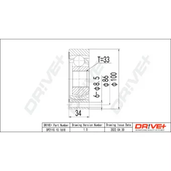 Embout de cardan avant (kit de réparation) Dr!ve+ DP2110.10.1618