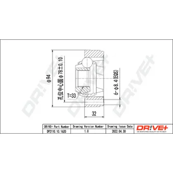 Embout de cardan avant (kit de réparation) Dr!ve+ DP2110.10.1620