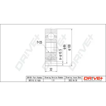 Embout de cardan avant (kit de réparation) Dr!ve+ DP2110.10.1626