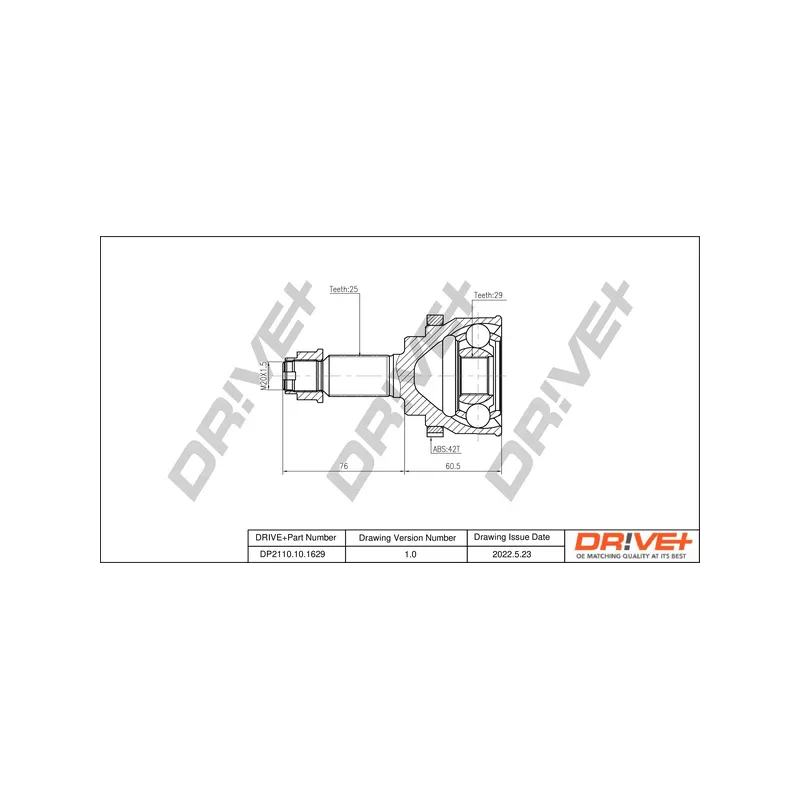 Embout de cardan avant (kit de réparation) Dr!ve+ DP2110.10.1629