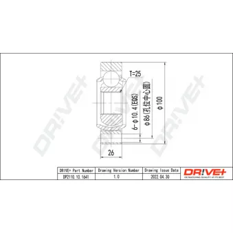 Embout de cardan avant (kit de réparation) Dr!ve+ DP2110.10.1641