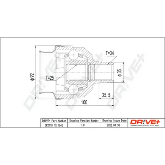 Embout de cardan avant (kit de réparation) Dr!ve+ DP2110.10.1646