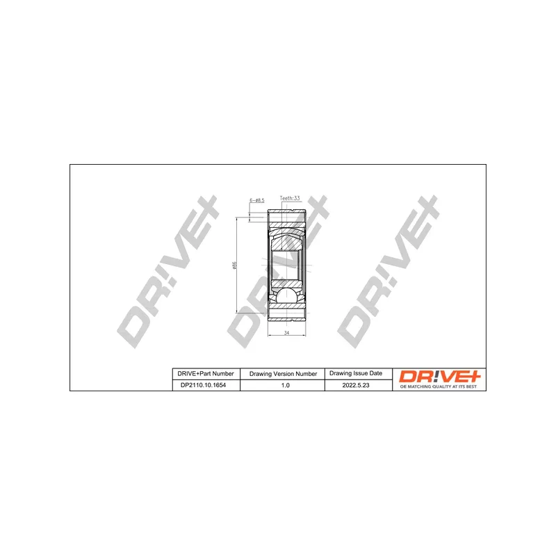 Embout de cardan avant (kit de réparation) Dr!ve+ DP2110.10.1654