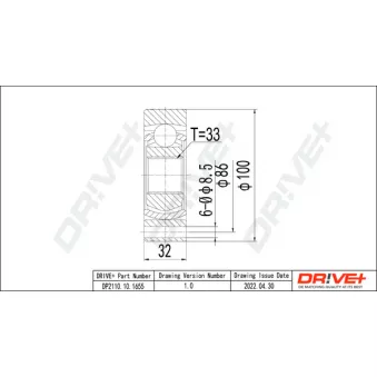 Embout de cardan avant (kit de réparation) Dr!ve+ DP2110.10.1655