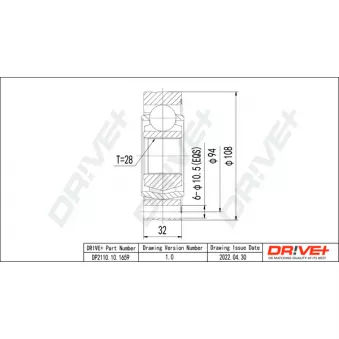 Embout de cardan avant (kit de réparation) Dr!ve+