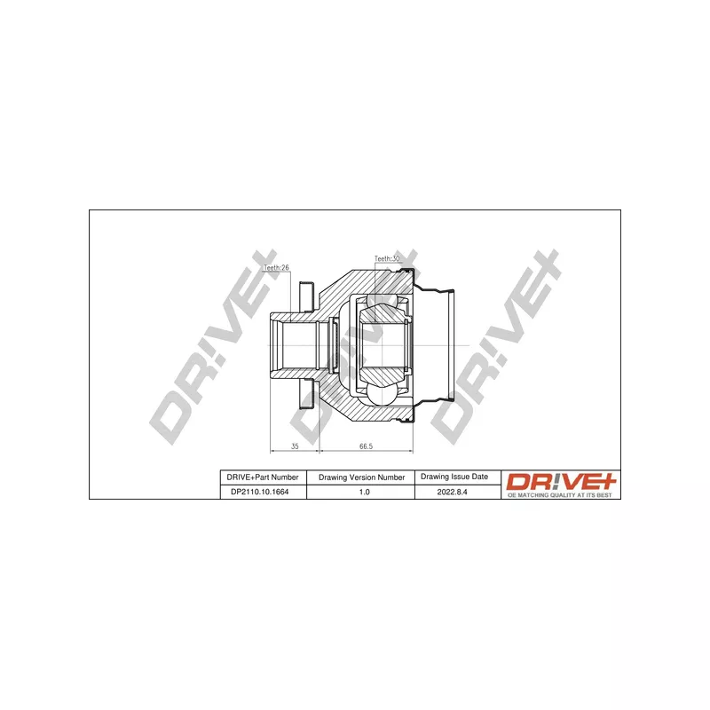 Embout de cardan avant (kit de réparation) Dr!ve+ DP2110.10.1664