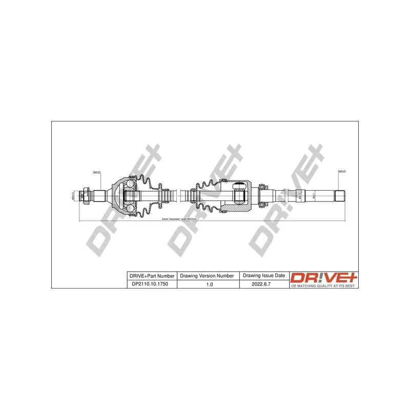 Arbre de transmission Dr!ve+ DP2110.10.1750