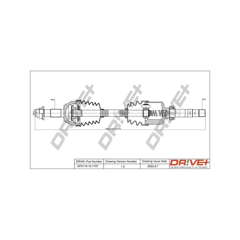 Arbre de transmission Dr!ve+ DP2110.10.1757