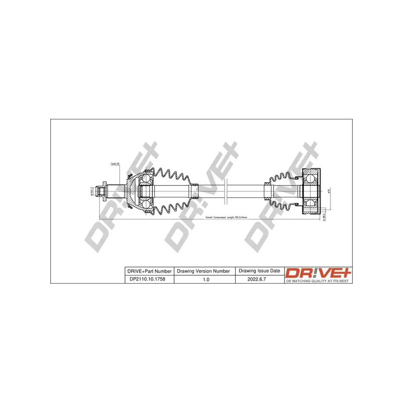 Arbre de transmission Dr!ve+ DP2110.10.1758