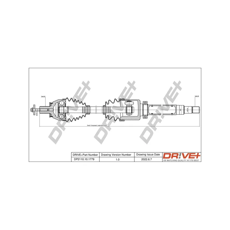 Arbre de transmission Dr!ve+ DP2110.10.1779