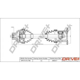 Arbre de transmission Dr!ve+ DP2110.10.1790