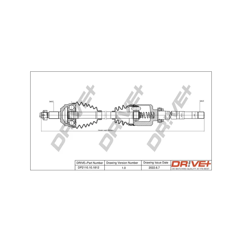 Arbre de transmission Dr!ve+ DP2110.10.1812