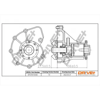 Pompe à eau, refroidissement du moteur Dr!ve+ DP2310.10.002