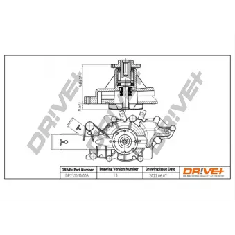 Pompe à eau, refroidissement du moteur Dr!ve+ DP2310.10.006