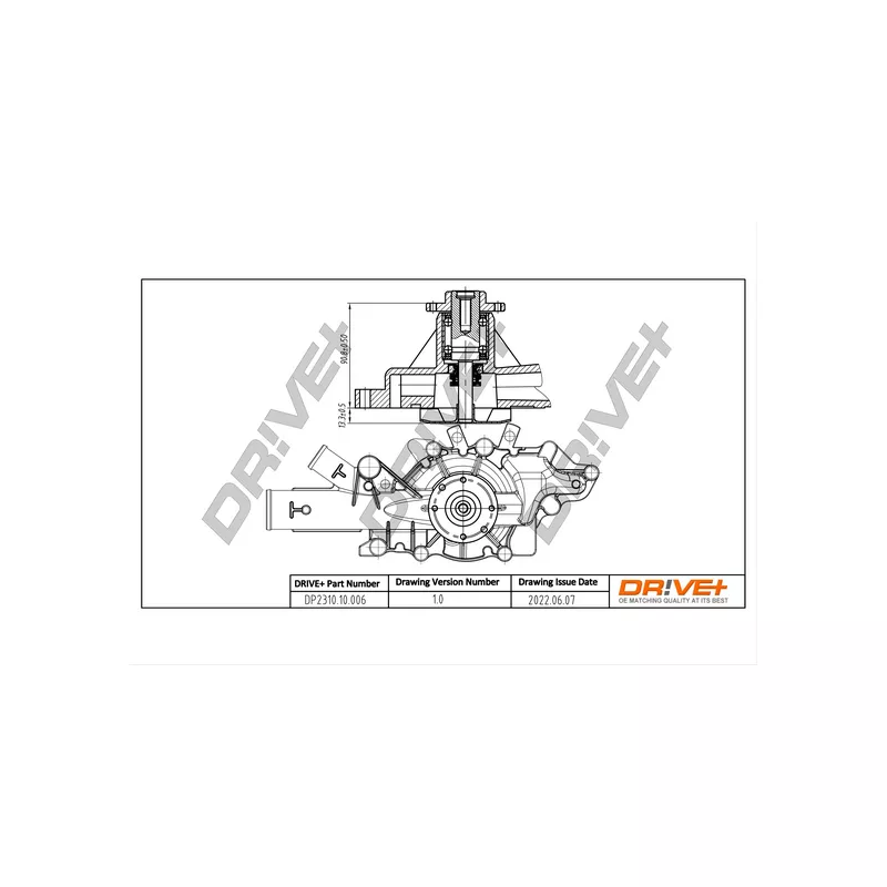 Pompe à eau, refroidissement du moteur Dr!ve+ DP2310.10.006