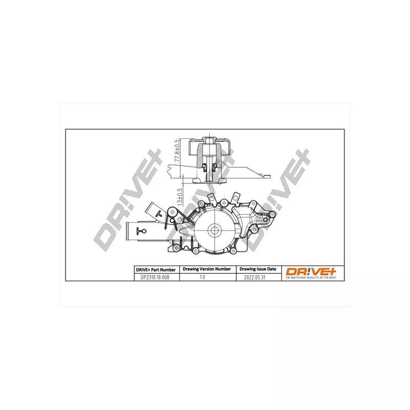 Pompe à eau, refroidissement du moteur Dr!ve+ DP2310.10.008
