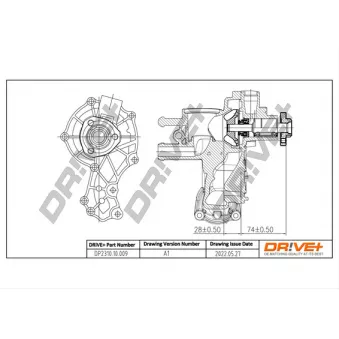 Pompe à eau, refroidissement du moteur Dr!ve+ DP2310.10.009