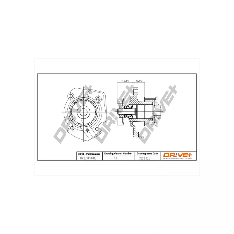 Pompe à eau, refroidissement du moteur Dr!ve+ DP2310.10.010