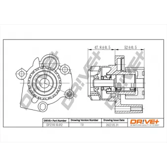 Pompe à eau, refroidissement du moteur Dr!ve+ DP2310.10.012