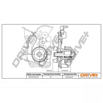 Pompe à eau, refroidissement du moteur Dr!ve+ DP2310.10.013