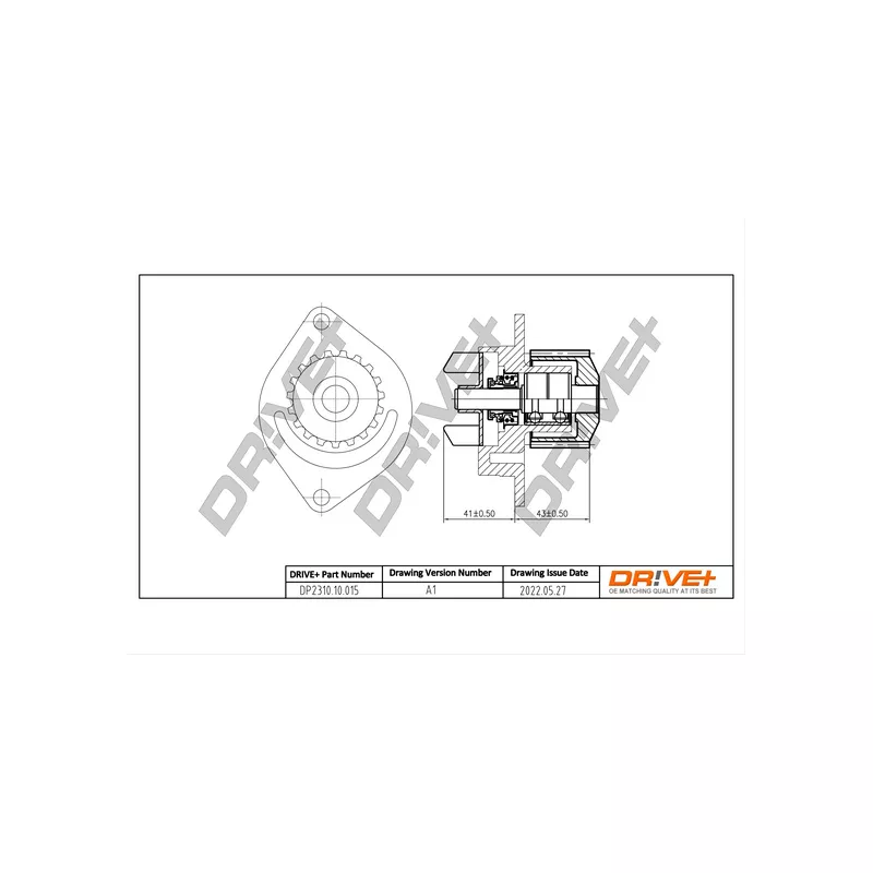 Pompe à eau, refroidissement du moteur Dr!ve+ DP2310.10.015