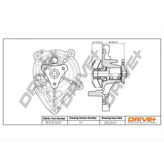 Pompe à eau, refroidissement du moteur Dr!ve+ DP2310.10.017