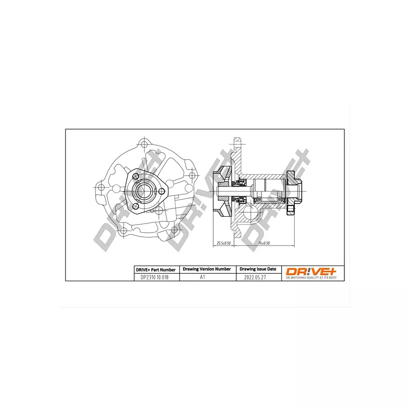 Pompe à eau, refroidissement du moteur Dr!ve+ DP2310.10.018