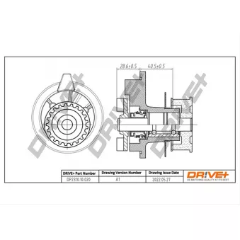 Pompe à eau, refroidissement du moteur Dr!ve+ DP2310.10.020