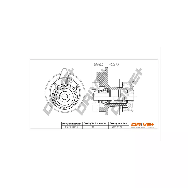 Pompe à eau, refroidissement du moteur Dr!ve+ DP2310.10.020