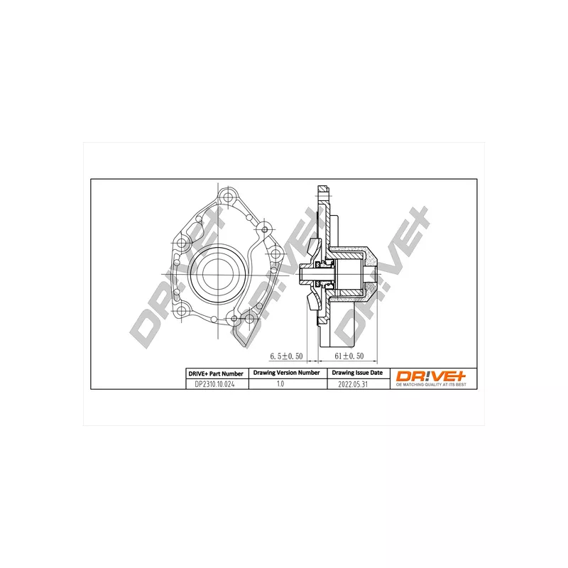 Pompe à eau, refroidissement du moteur Dr!ve+ DP2310.10.024
