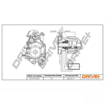 Pompe à eau, refroidissement du moteur Dr!ve+ DP2310.10.025
