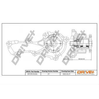 Pompe à eau, refroidissement du moteur Dr!ve+ DP2310.10.026